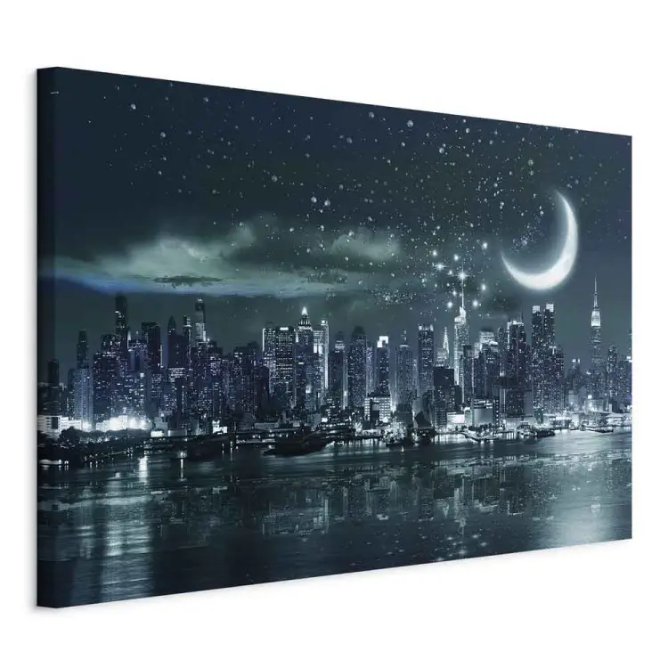 Luna sobre Manhattan - Nueva York de noche