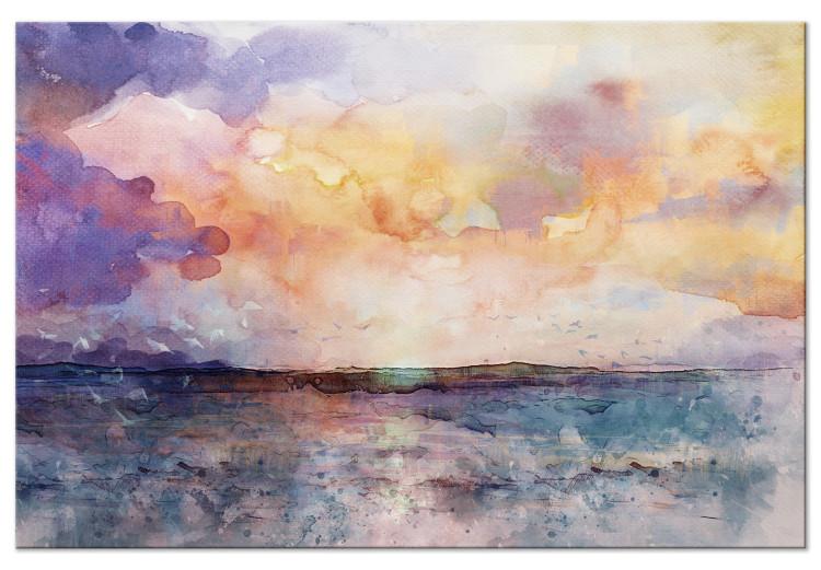 Nubes pastel (1 pieza) - paisaje en acuarela