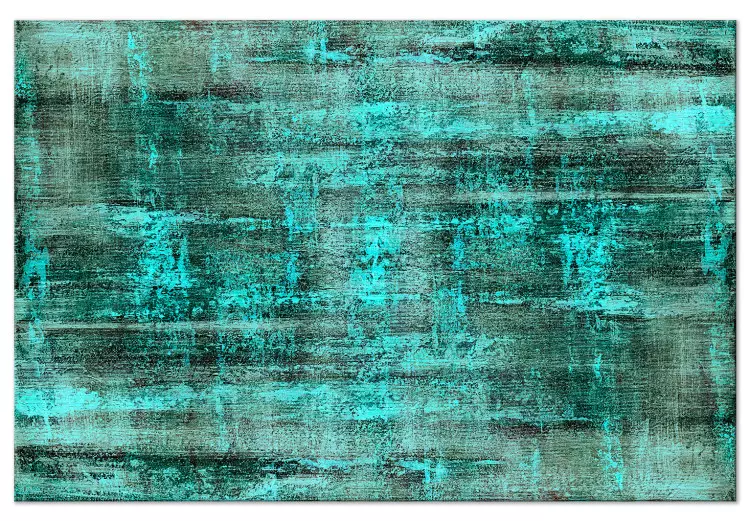 Ondas esmeralda (1 pieza) - abstracción verde moderna