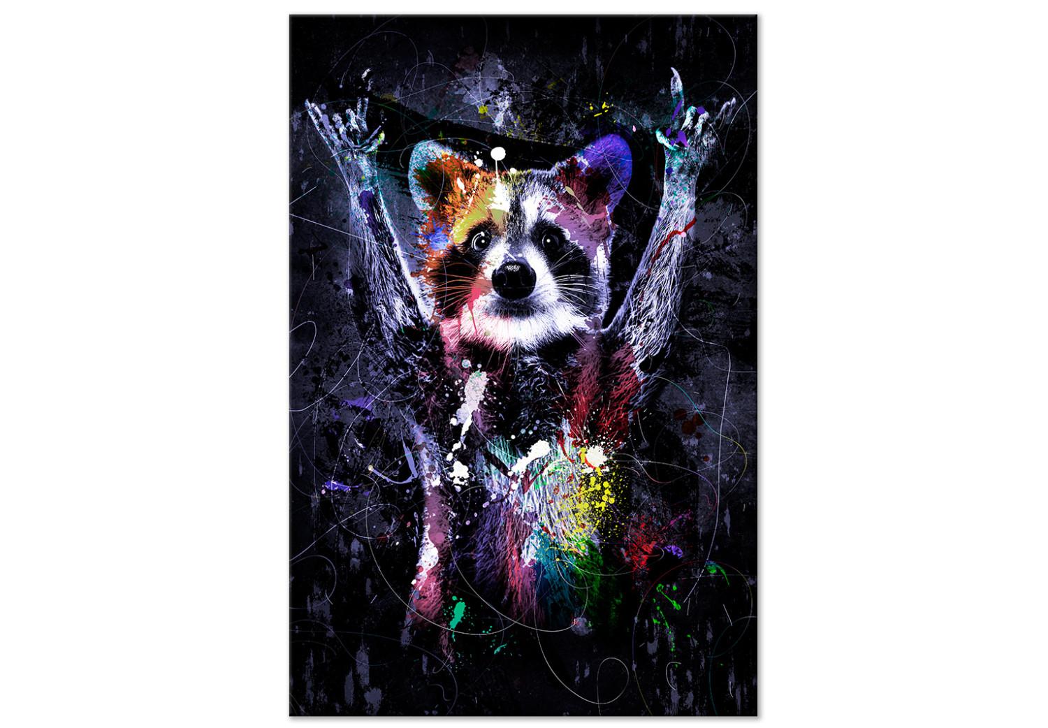 Cuadro Cheerful Raccoon (1 Part) Vertical