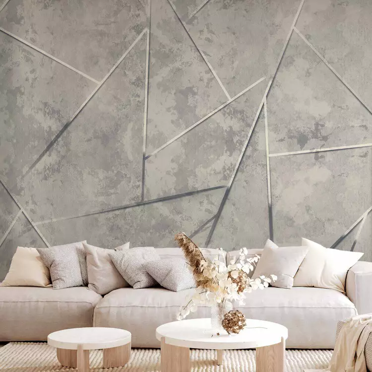 Geometría en gris - composición con un motivo abstracto