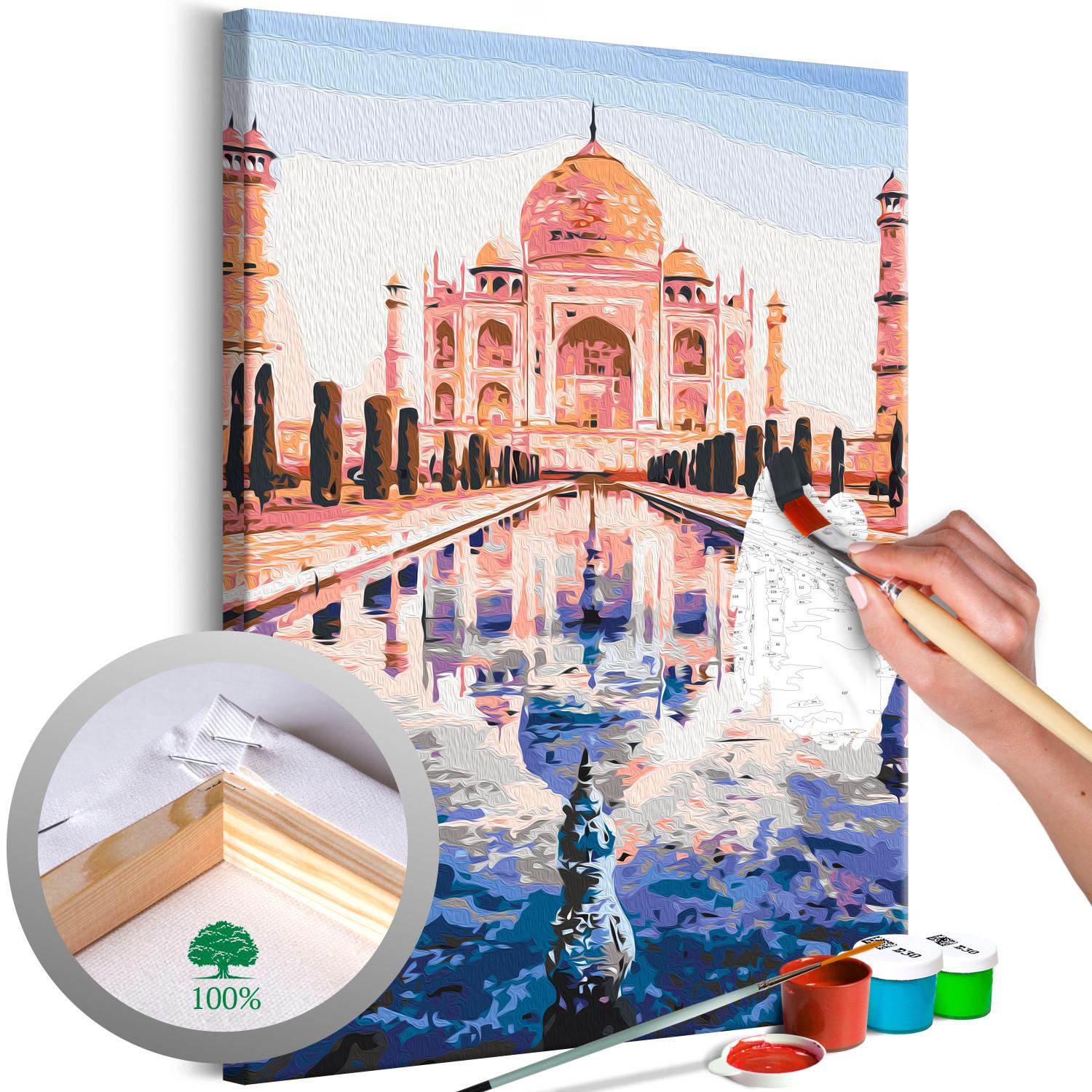 Cuadro para pintar con números Beautiful Taj Mahal