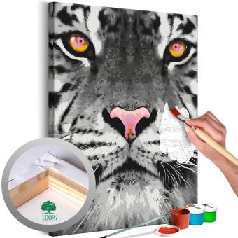 Cuadro numerado para pintar Regal White Tiger