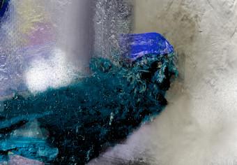 Cuadro Penetración azul (1 pieza) ancho - abstracción con acentos morados