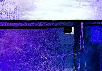 Cuadro moderno Ciudad violeta (1-pieza) estrecho - abstracción en tonos oscuros