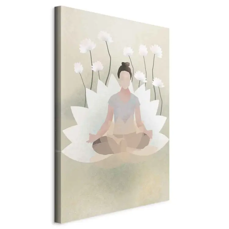 Yoga del amor vertical - arreglo floral de estilo zen