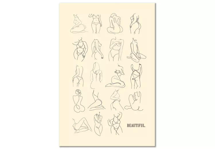 Formas bellas (1 pieza) vertical - figura femenina en estilo lineal