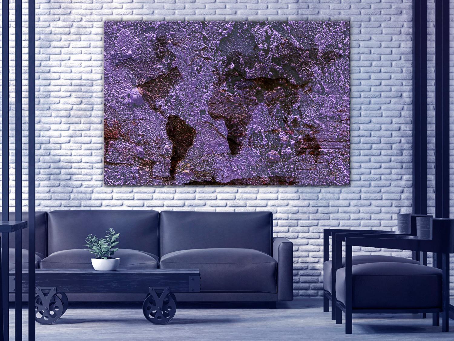 Cuadro Violet Map (1 Part) Wide