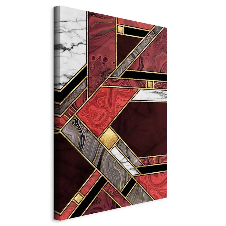 Geometría rojo-oro - elegante abstracción