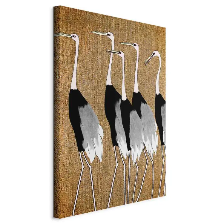 Grullas asiáticas - aves en estilo japonés