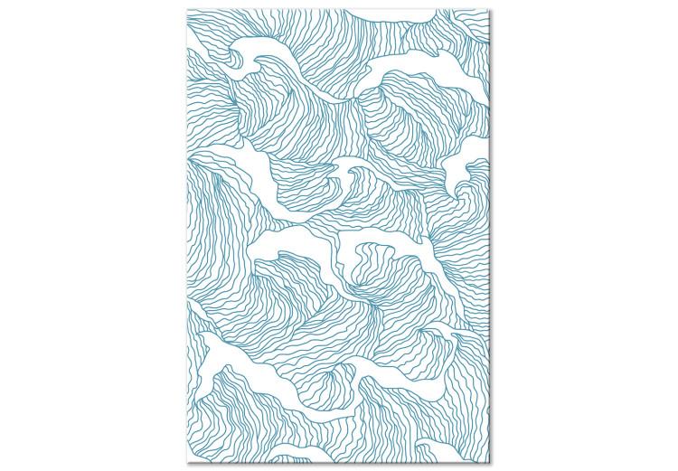 Mar japonés (1 parte) - abstracción con olas azules