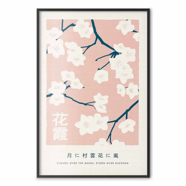 Japanese Hanagasumi - nubes sobre la luna, tormenta sobre las flores