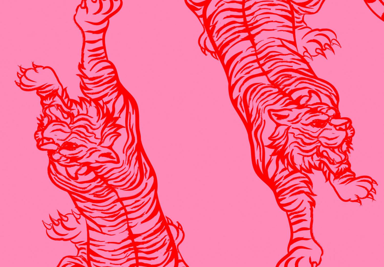 Cuadro Dancing Tigers (1 Part) Vertical