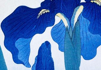 Cuadro moderno Blue Irises (1 Part) Vertical