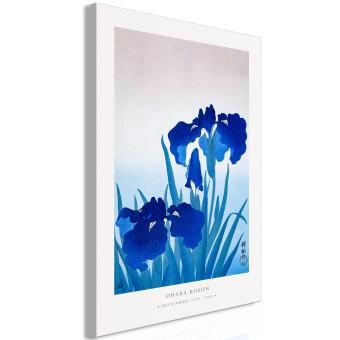 Cuadro moderno Blue Irises (1 Part) Vertical