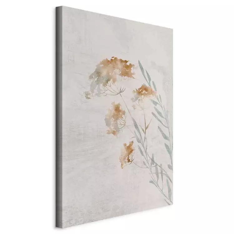 Ramitas primaverales (1 parte) - paisaje vegetal sobre fondo beige