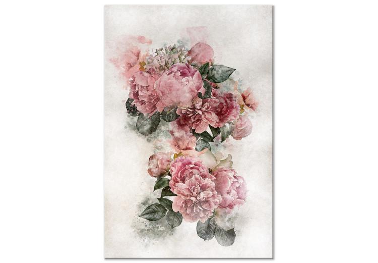 Peonías en flor (1 parte) - flores rosadas y fondo claro