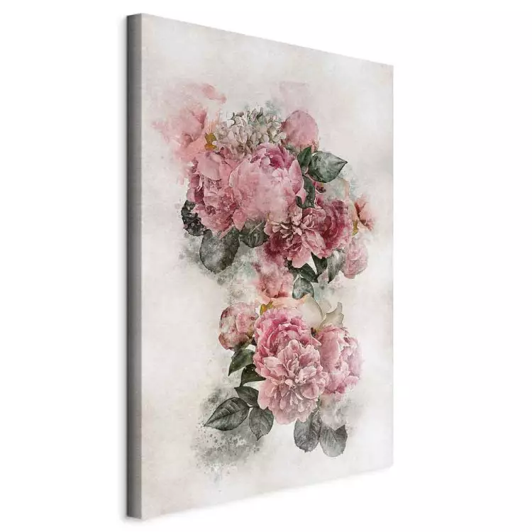 Peonías en flor (1 parte) - flores rosadas y fondo claro
