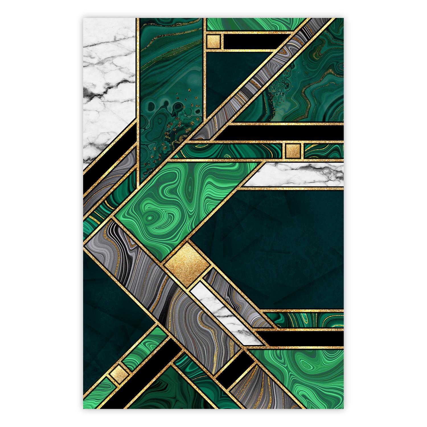 Poster Green and Gold Geometry [Poster]