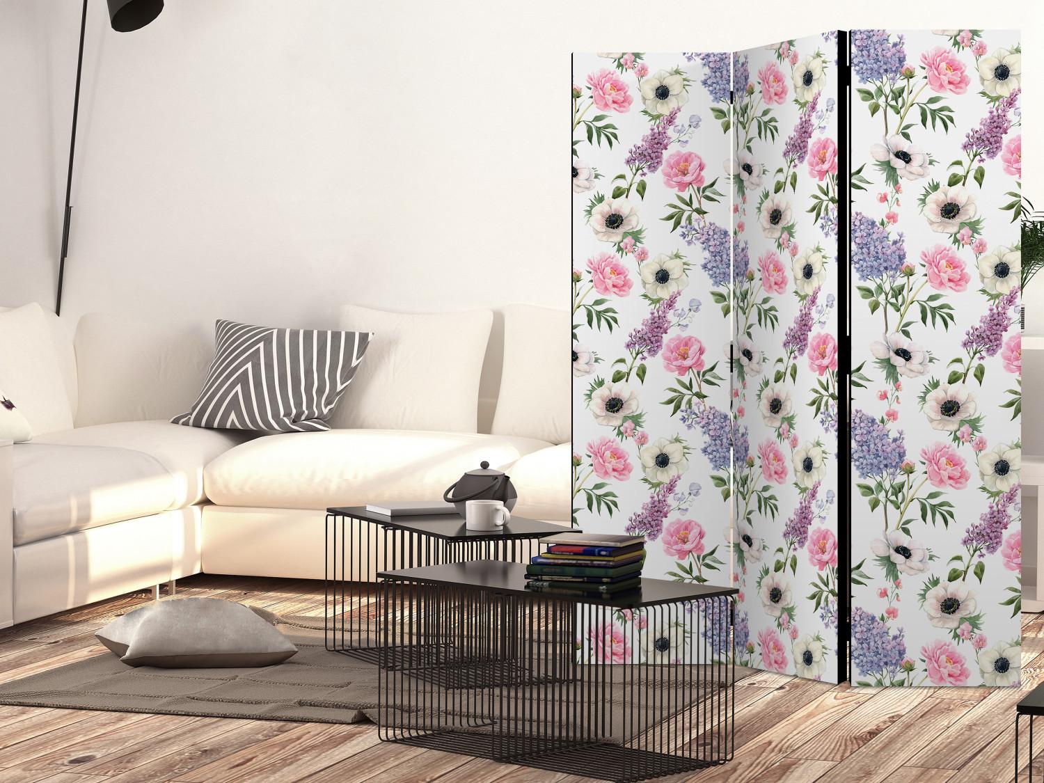 Biombo decorativo Roses and Lilacs [Room Dividers]