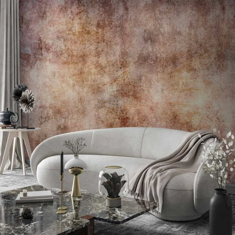 Destello rosado - abstracción con textura de concreto y brillo dorado