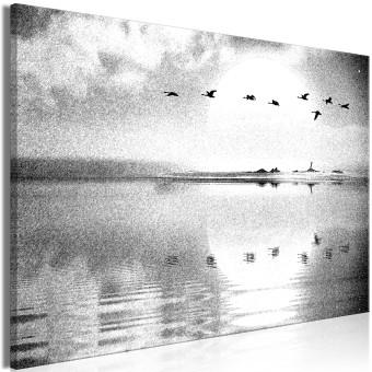 Cuadro moderno Departure of Birds at the Lake (1 Part) Wide