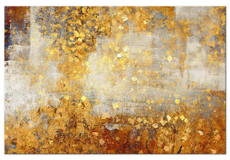 Salvaje dorado (1-pieza) amplio - abstracción en tonos cálidos