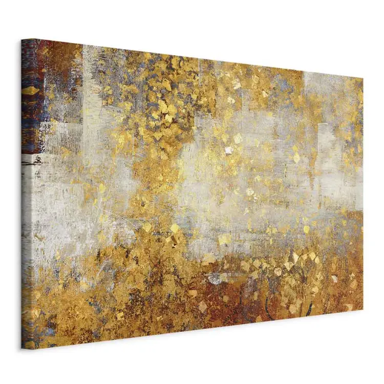 Salvaje dorado amplio - abstracción en tonos cálidos