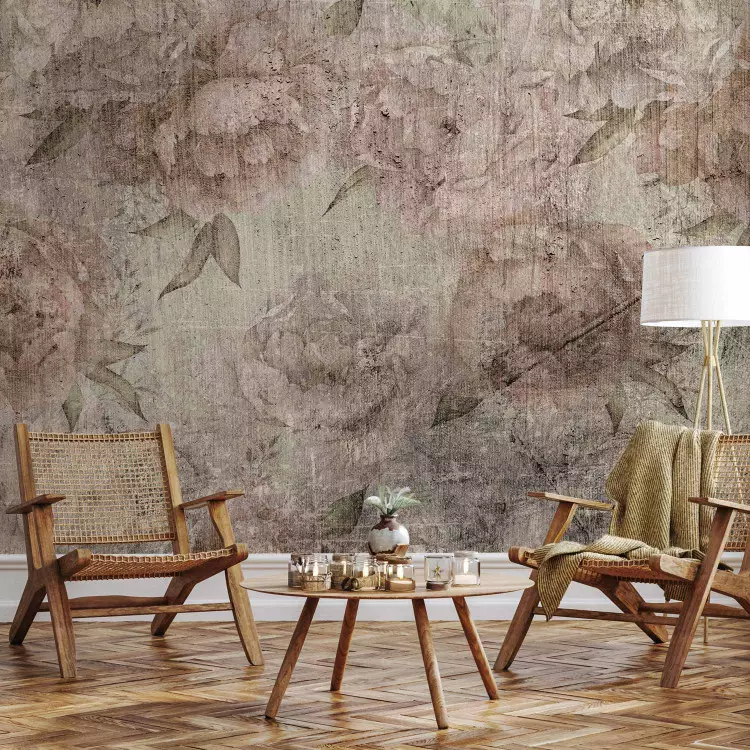 Peonías venecianas - flores efecto desgastado vintage