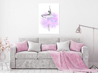 Cuadro decorativo Bailarina en Danza (1-parte) - Mujer en vestido de tul violeta