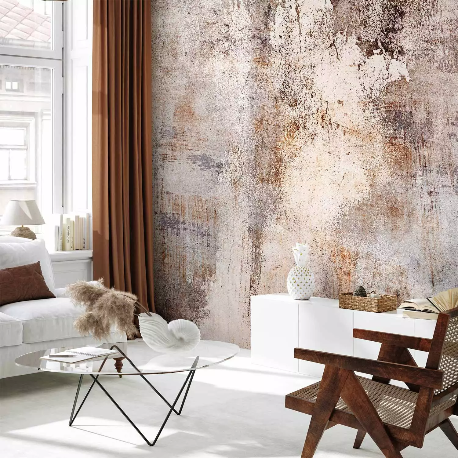 Fotomural Abstract Fresco Noble Colors in a Venetian Style para