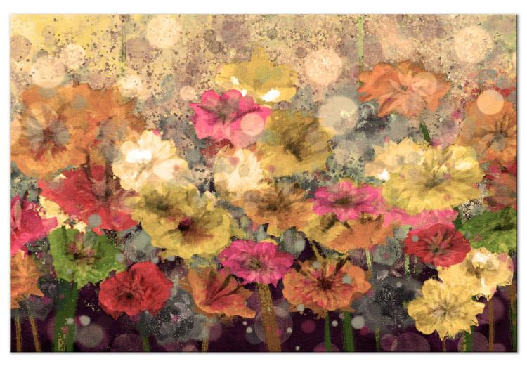 Rocío en prado pintado (1 parte) - flores primaverales multicolores
