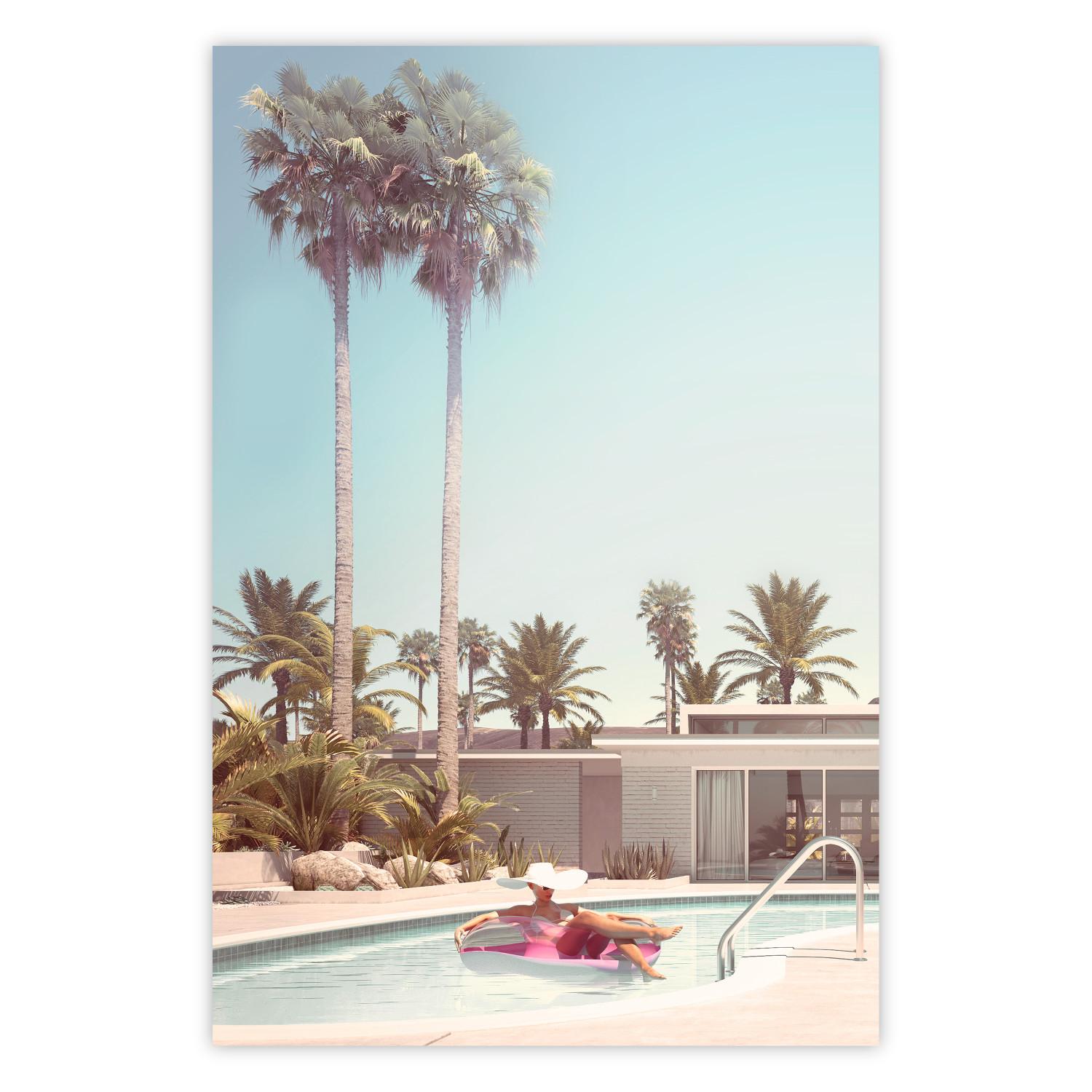 Cartel Palm Trees - Holiday Relaxation at the Swimming Pool Amid a Sunny Breeze