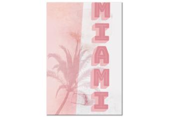 Cuadro Neón ciudad (1 parte) - Miami rosa, palma