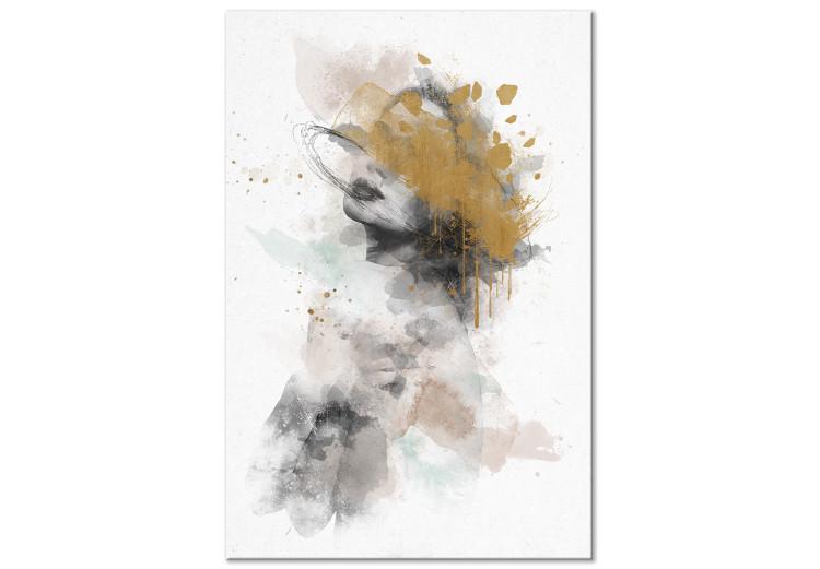 Suspiro dorado (1 parte) - retrato abstracto de rostro de mujer