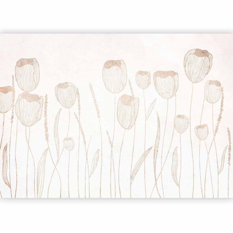 Tulipanes lineales - flores delicadas y minimalistas en estilo boho