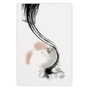Póster Brush Marks - Delicate Shapes and Stains Created With Ink