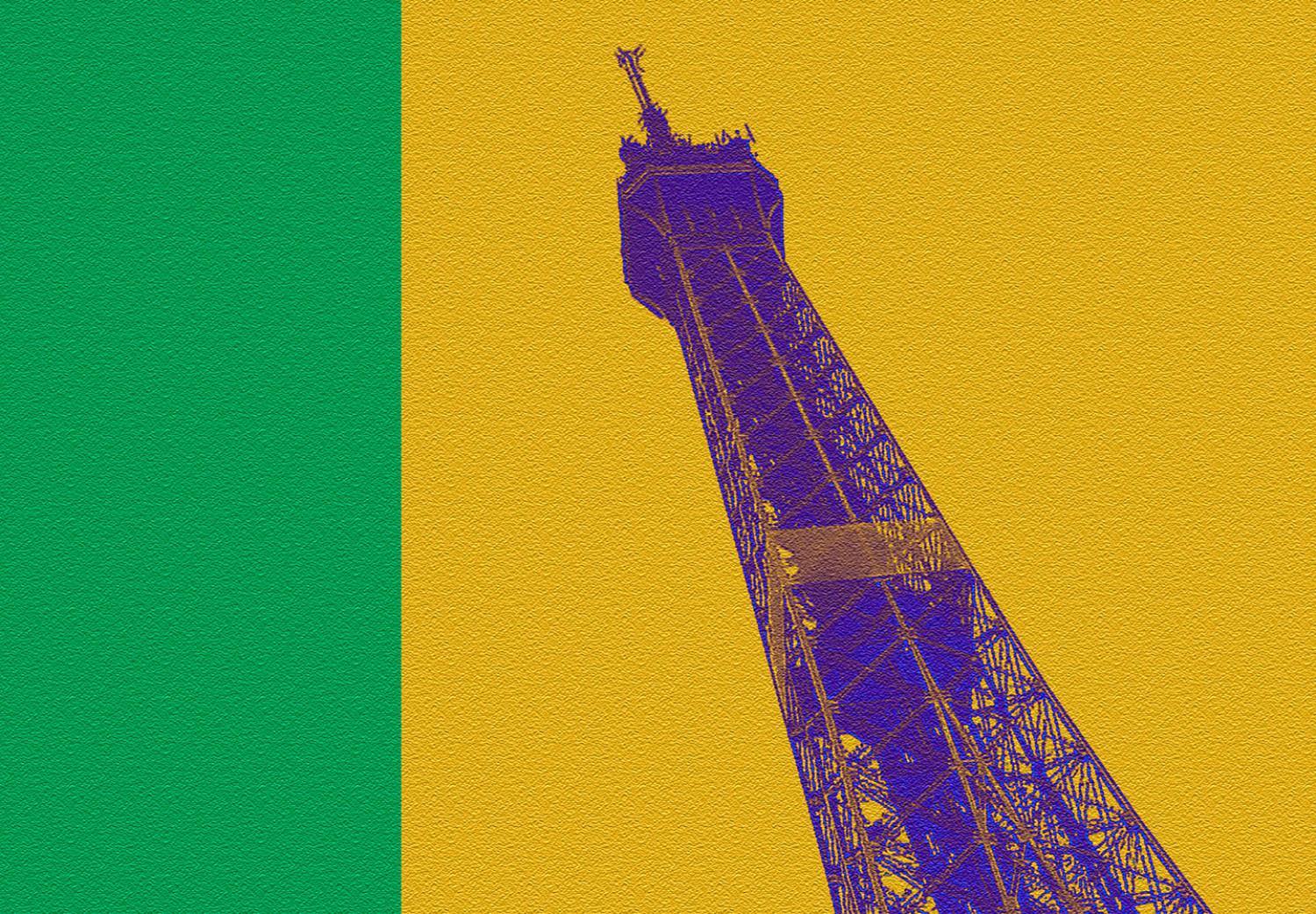 Póster Colorful Paris - Collage With Eiffel Towers in Pop Art Style