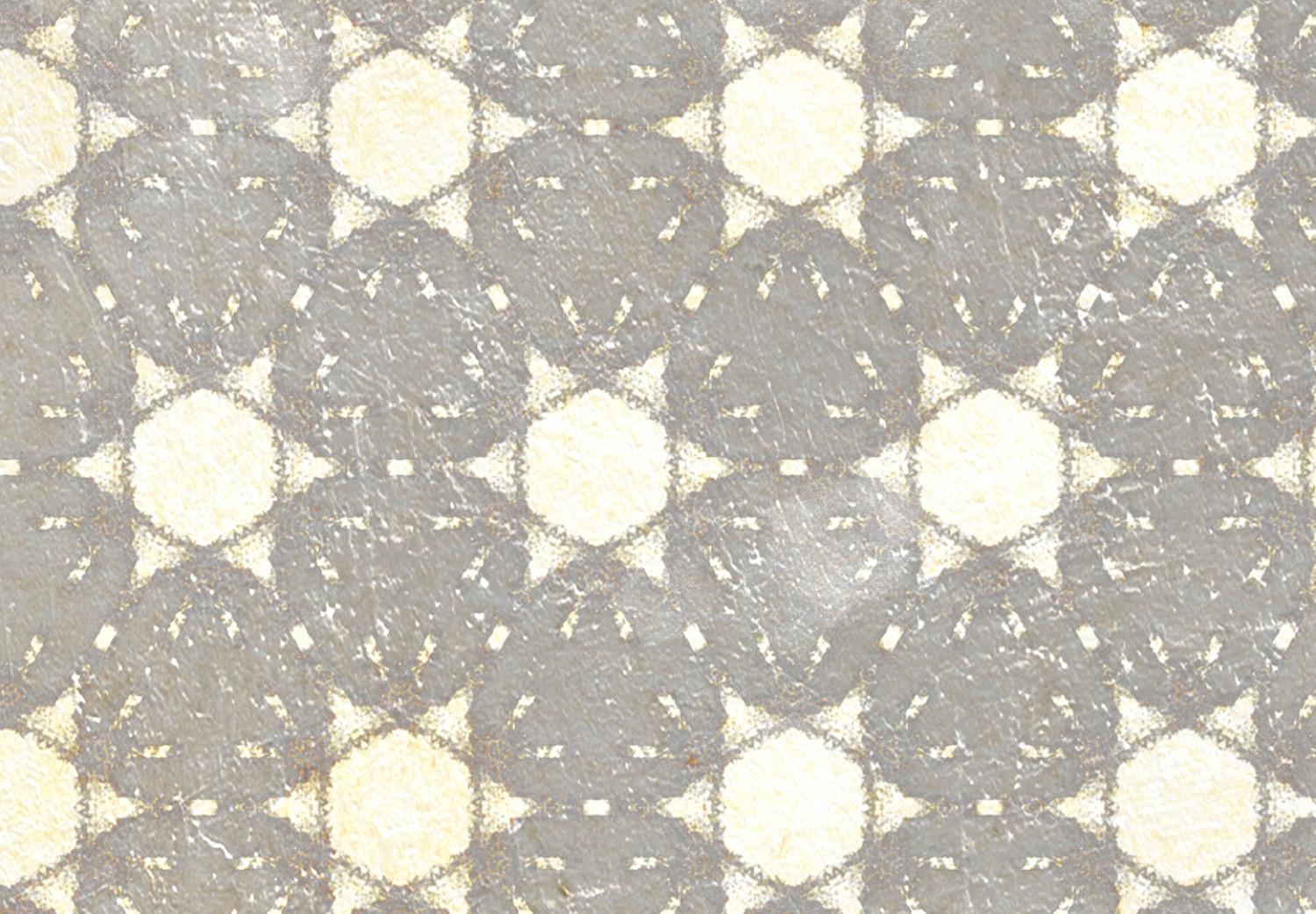 Fotomural a medida Golden Sun - Oriental Pattern With a Regular Pattern on a Concrete Background