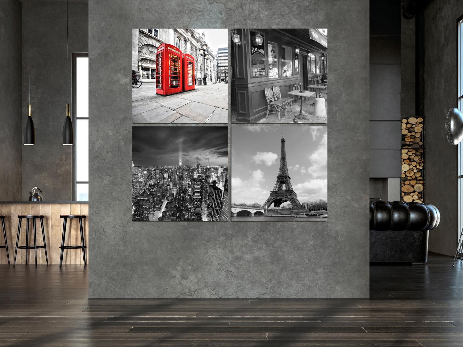 Cuadro moderno Holiday Postcards - Black and White Photos From London and Paris