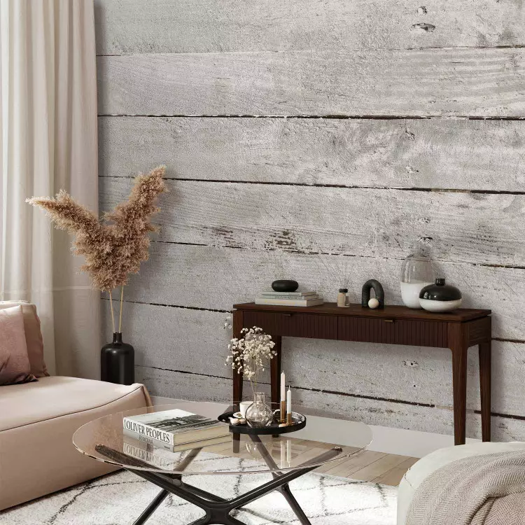 Tablas decorativas - madera blanca para pared en estilo shabby chic