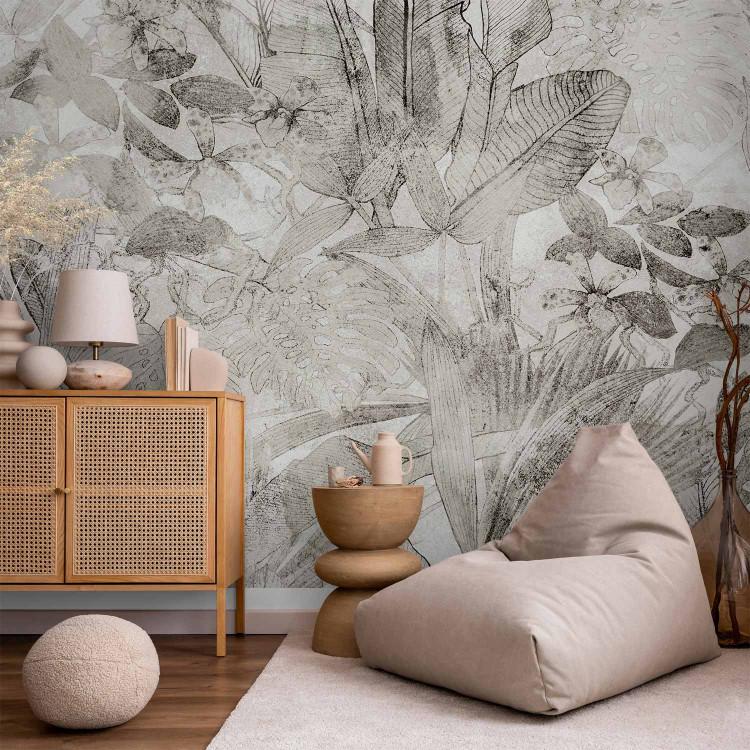 Decorative Plants - Decorative Wall With a Floral Moti
