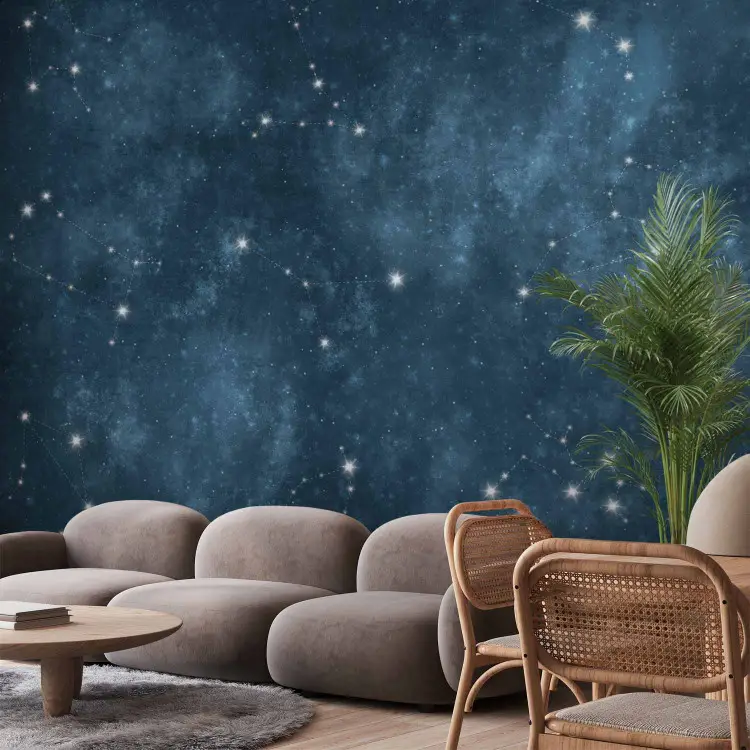 Estrellas - los signos del zodiaco en el espacio azul oscuro