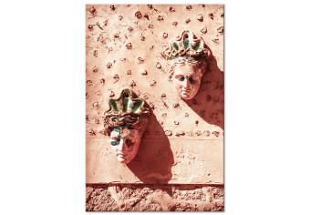 Cuadro Máscaras españolas (1 parte) - esculturas en piedra en estilo vintage
