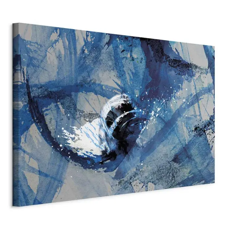 Dinámica azul - composición abstracta de manchas de pintura