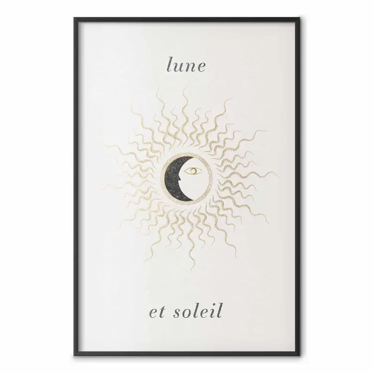 Luna y sol - representación gráfica de cuerpos celestes en tonos claros