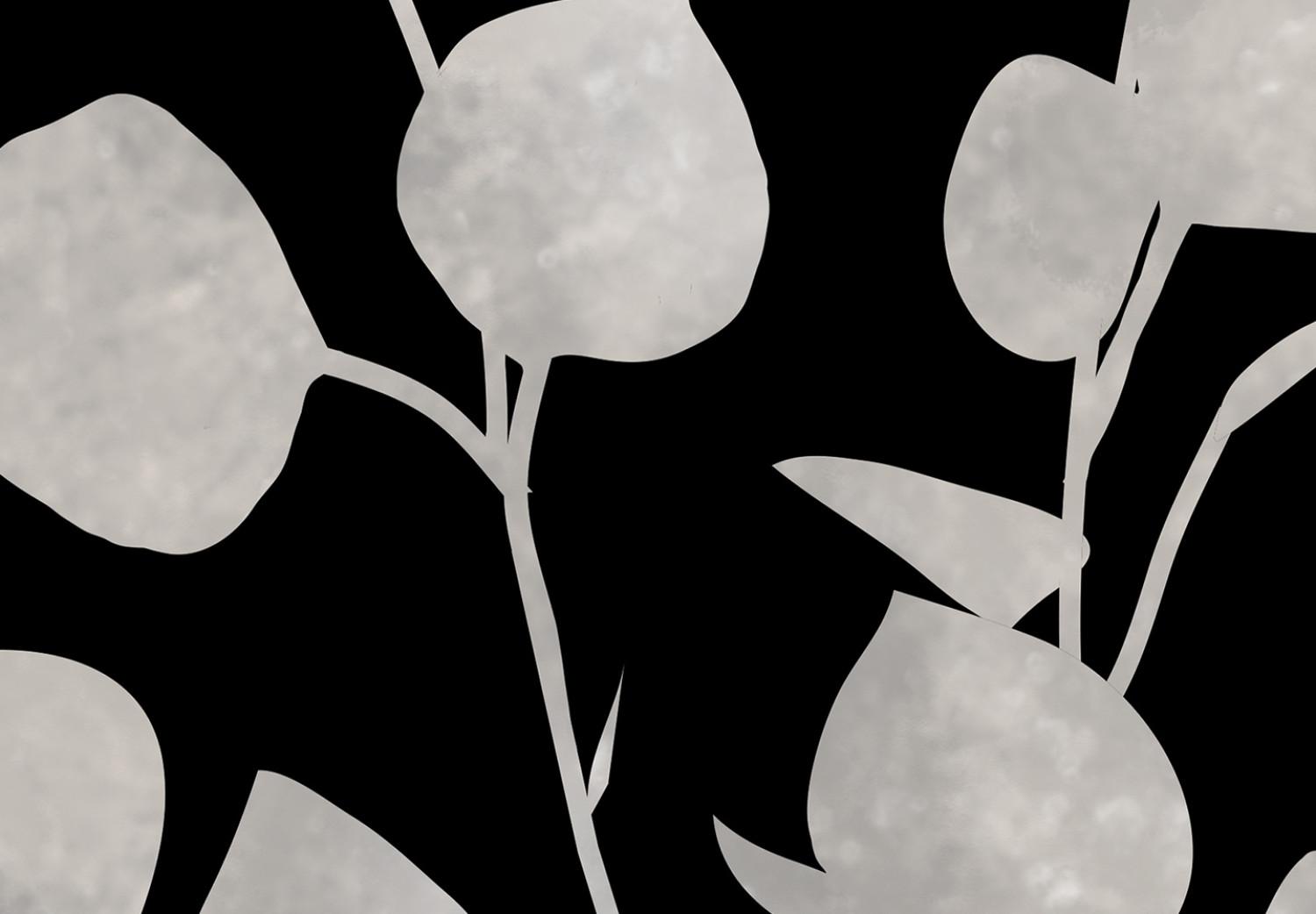 Cuadro decorativo Eucalyptus Twigs - Minimalist Plants on a Dark Background