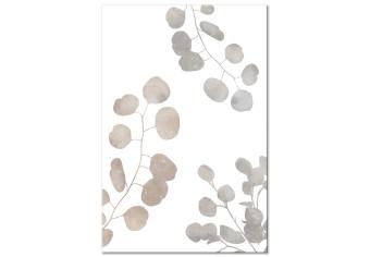 Cuadro Eucalyptus Composition - Leaves and Twigs of Plants on a White Background