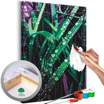 Cuadro para pintar con números Lush Nature - Long Blades of Green and Purple Grass