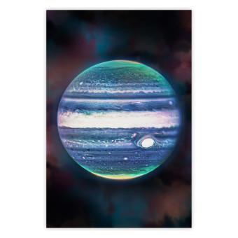 Poster Jupiter Planet - Close-up of Jupiter in Space and Its Auroras